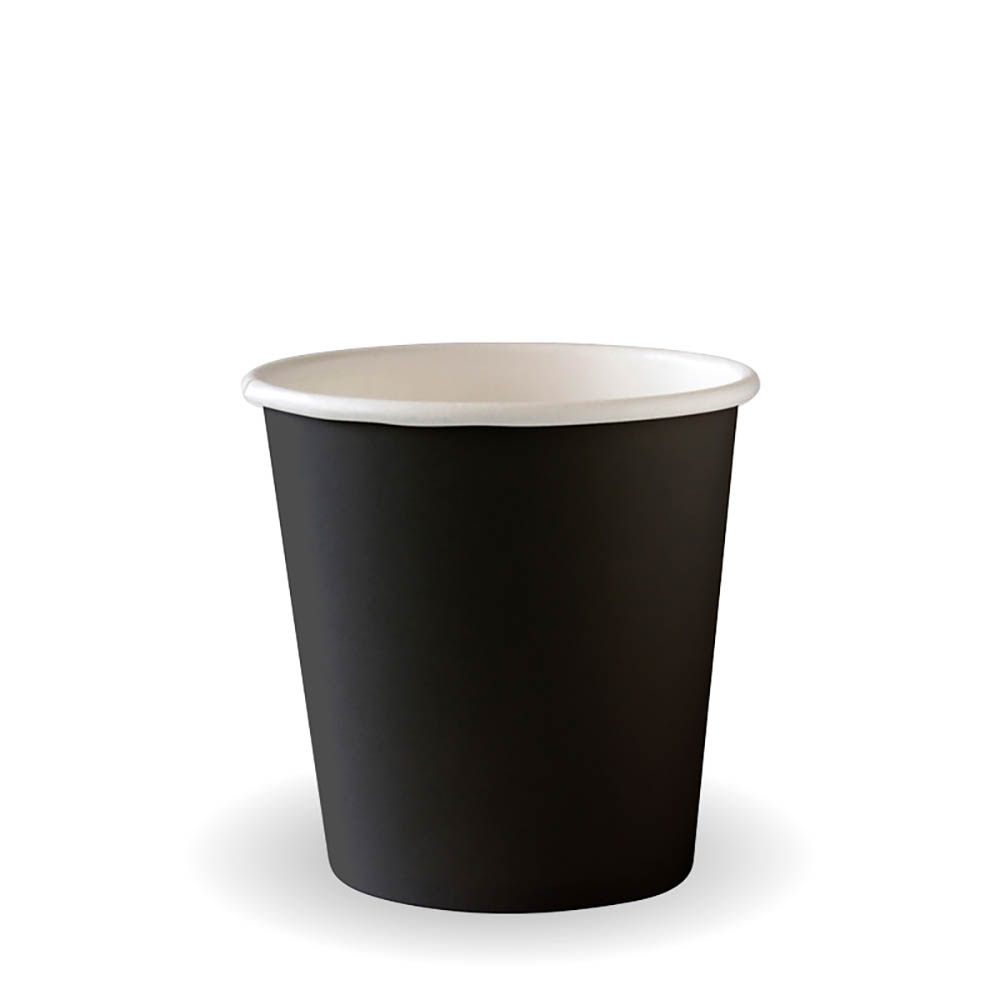 Image for BIOPAK BIOCUP AQUEOUS SINGLE WALL CUP 120ML BLACK PACK 50 from Memo Office and Art