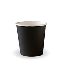 biopak biocup aqueous single wall cup 120ml black pack 50