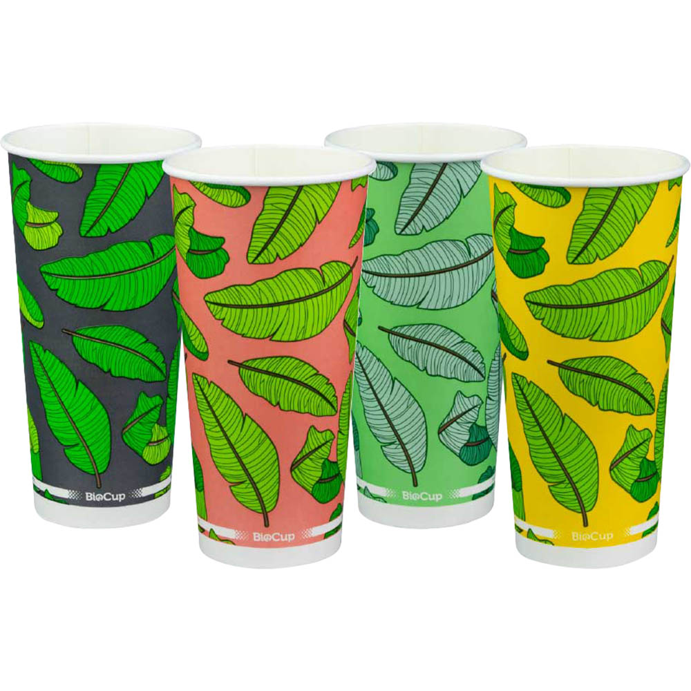 Image for BIOPAK BIOCUP COLD PAPER CUP 650ML ASSORTED PACK 50 from BusinessWorld Computer & Stationery Warehouse