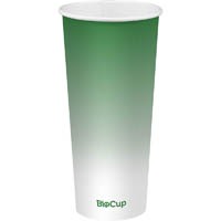 biopak biocup cold paper cup 700ml green pack 25