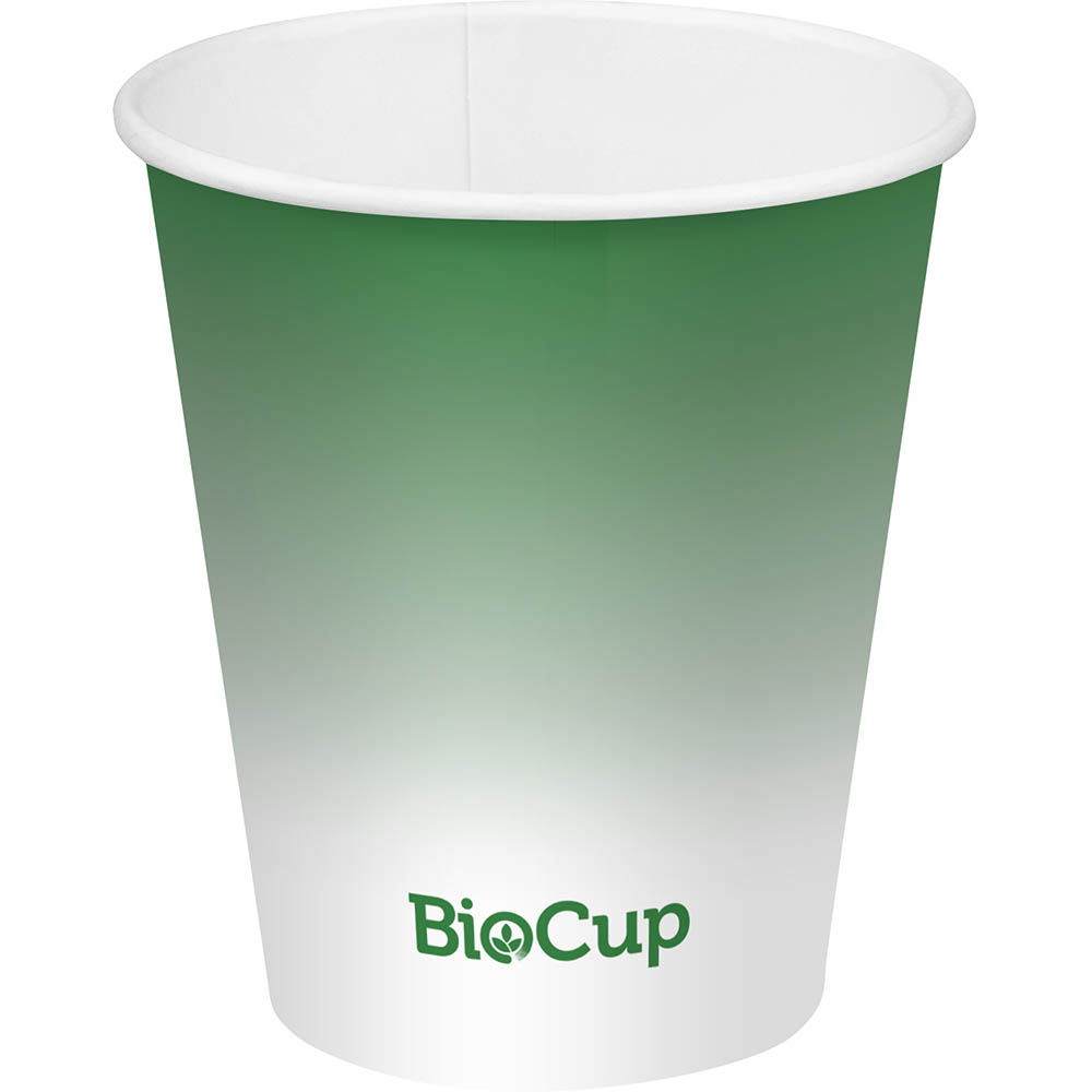 Image for BIOPAK BIOCUP COLD PAPER CUP 200ML GREEN PACK 50 from Office Heaven