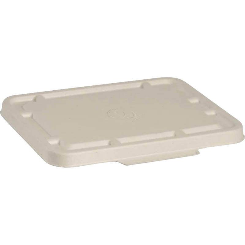 Image for BIOPAK BIOCANE TAKEAWAY LID 2 AND 3 COMPARTMENT NATURAL PACK 125 from Memo Office and Art