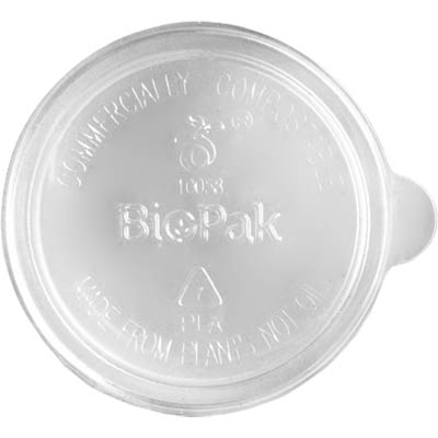 Image for BIOPAK PET SAUCE CUP FLAT LID NO HOLE CLEAR CARTON 1000 from That Office Place PICTON