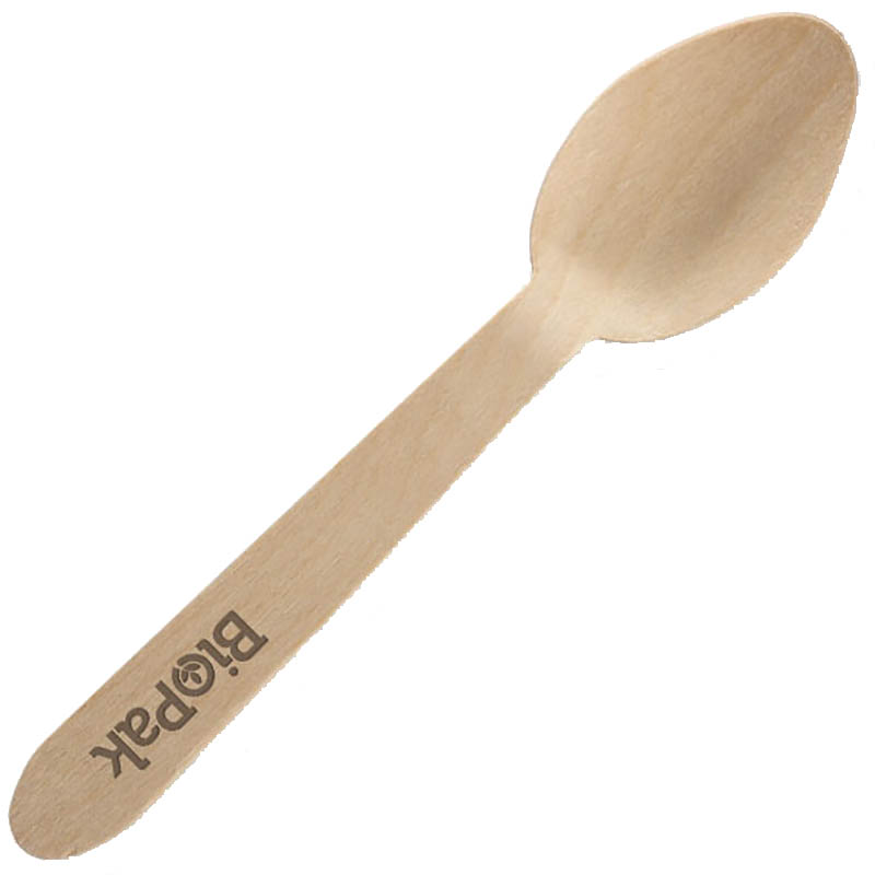 Image for BIOPAK COATED 100% WOOD TEASPOON 100MM PACK 100 from That Office Place PICTON