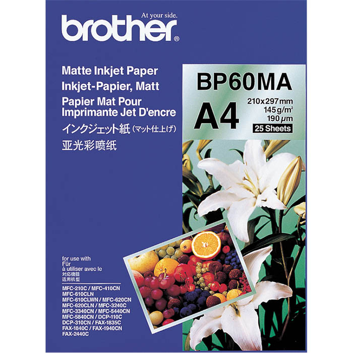 Image for BROTHER BP-60M PHOTO PAPER 145GSM A4 MATTE WHITE PACK 25 from ONET B2C Store