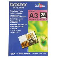 brother bp-60m photo paper 145gsm a3 matte white pack 25