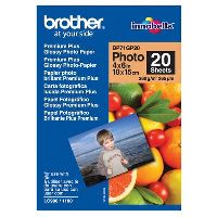 brother bp-71g premium plus glossy photo paper 260gsm 152 x 102mm white pack 20