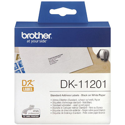 BROTHER DK-11201 LABEL ROLL 29 X 90MM WHITE ROLL 400 |  | 7012778