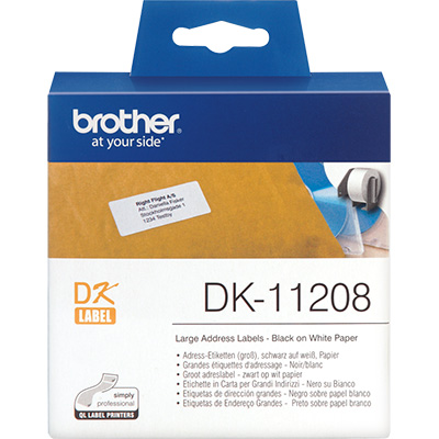 Image for BROTHER DK-11208 LABEL ROLL 38 X 90MM WHITE ROLL 400 from Prime Office Supplies