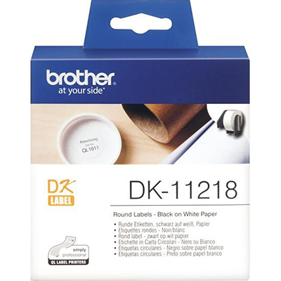 Image for BROTHER DK-11218 LABEL ROLL ROUND 24MM ROLL 1000 from That Office Place PICTON