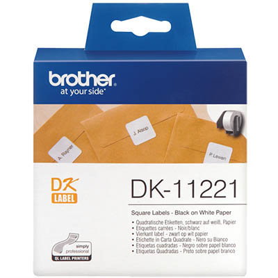 Image for BROTHER DK-11221 LABEL ROLL SQUARE 23MM WHITE ROLL 1000 from Clipboard Stationers & Art Supplies