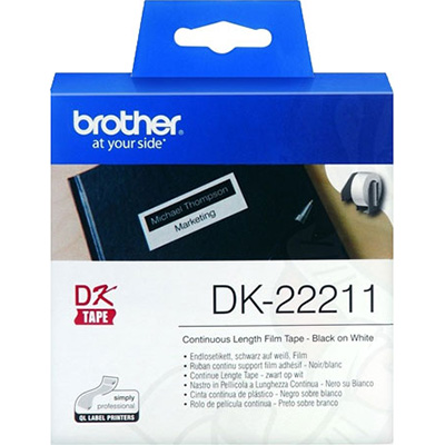 Image for BROTHER DK-22211 CONTINUOUS FILM LABEL ROLL 29MM X 15.24M WHITE from Mercury Business Supplies