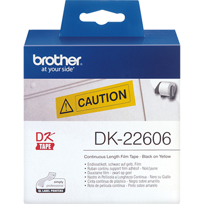 Image for BROTHER DK-22606 CONTINUOUS FILM LABEL ROLL 62MM X 15.24M YELLOW from Office Express