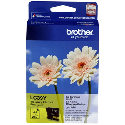 Image for BROTHER LC39Y INK CARTRIDGE YELLOW from Prime Office Supplies