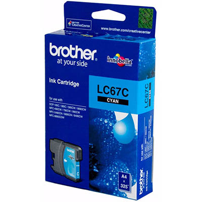 Image for BROTHER LC67C INK CARTRIDGE CYAN from Prime Office Supplies