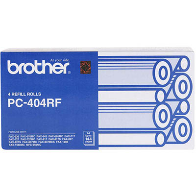 Image for BROTHER PC404RF FAX REFILL ROLL PACK 4 from York Stationers