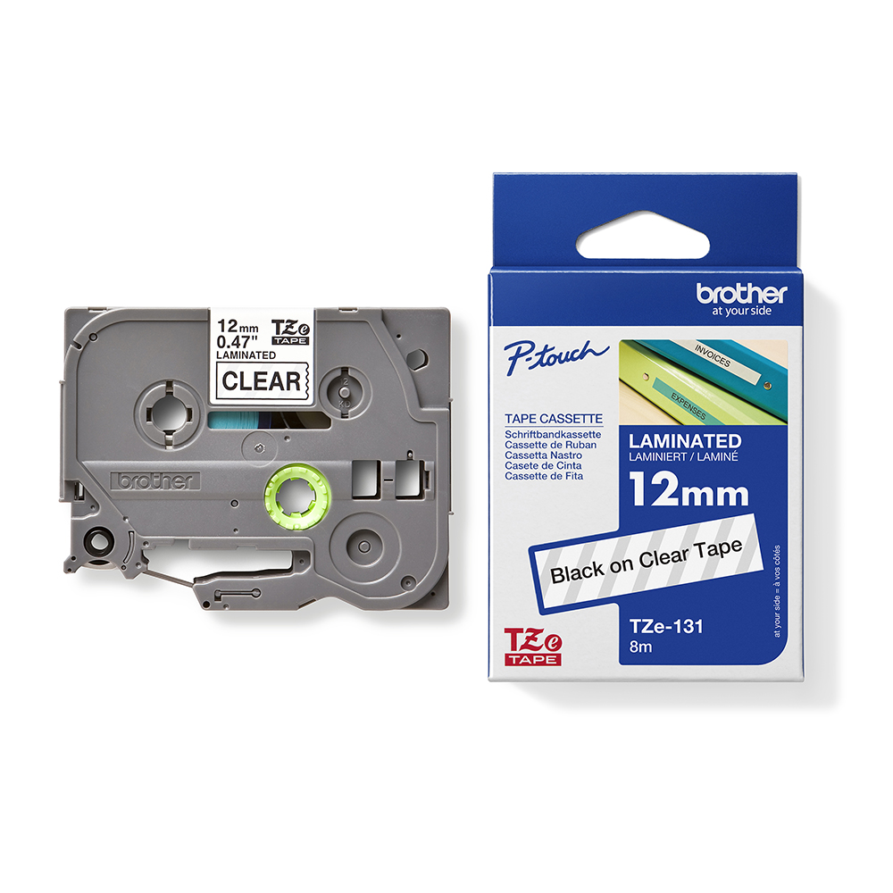 BROTHER TZE-131 LAMINATED LABELLING TAPE 12MM BLACK ON CLEAR |  | 7007278i