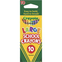 crayola large school crayons assorted pack 10