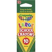 crayola large school crayons assorted pack 10