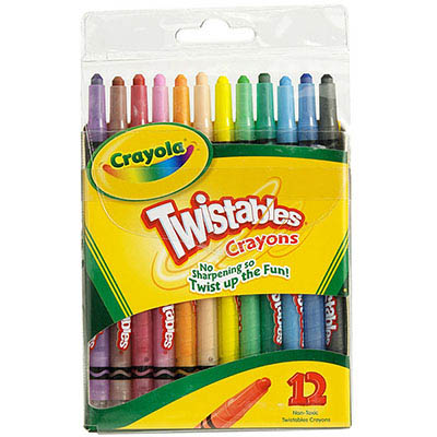 Image for CRAYOLA TWISTABLES CRAYONS ASSORTED PACK 12 from Mitronics Corporation