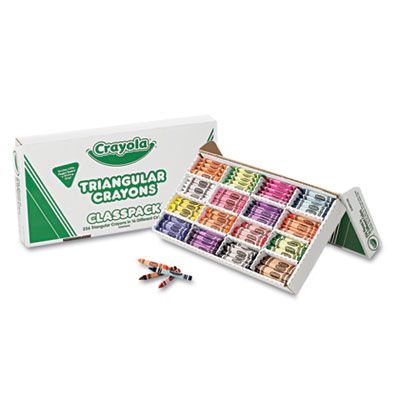 Image for CRAYOLA TRIANGULAR CRAYONS ASSORTED CLASSPACK 256 from Prime Office Supplies