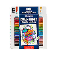 crayola dual-ended doodle markers assorted pack of 12