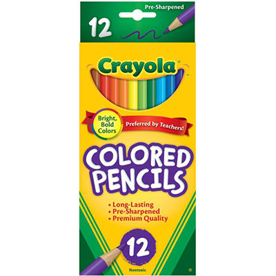 Image for CRAYOLA STANDARD COLOURED PENCILS 3.3MM ASSORTED PACK 12 from Prime Office Supplies