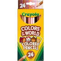 crayola colors of the world skin tone colour pencils assorted pack 24