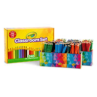 crayola colored pencils classroom set pack 240