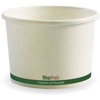 biopak biobowl bowl 470ml white pack 25
