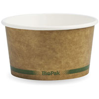 biopak biobowl bowl 390ml kraft pack 25