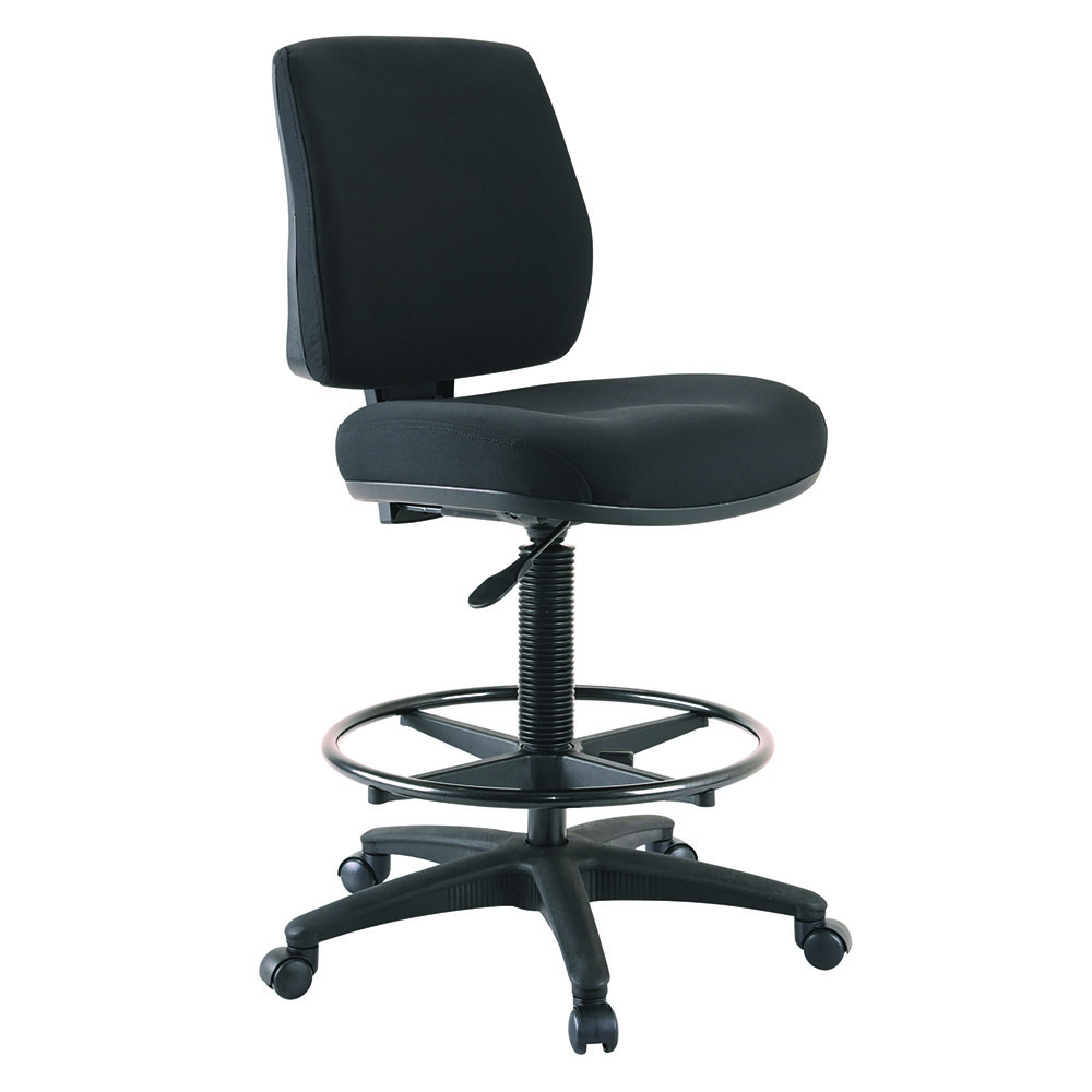 Image for BURO ROMA DRAFTING CHAIR MEDIUM BACK JETT FABRIC BLACK from Olympia Office Products