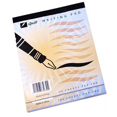 Image for QUILL RULED WRITING PAD 30 LEAF 185 X 150MM WHITE from Mitronics Corporation