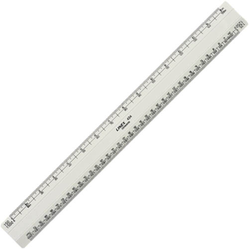 Image for LINEX 434 FLAT SCALE RULER 300MM WHITE from Mitronics Corporation