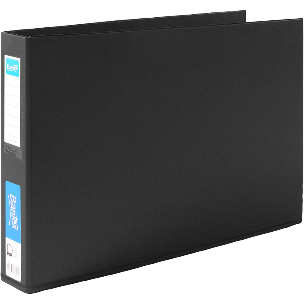 Image for BANTEX RING BINDER PP LANDSCAPE 2D 38MM A3 BLACK from Australian Stationery Supplies