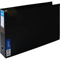 bantex ring binder pp landscape 4d 65mm a3 black