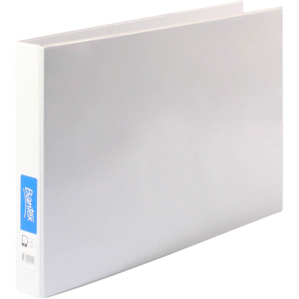 Image for BANTEX INSERT RING BINDER PP LANDSCAPE 4D 25MM A3 WHITE from BusinessWorld Computer & Stationery Warehouse