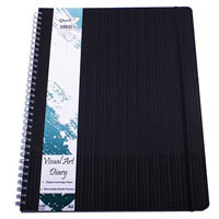 quill visual art diary 125gsm 120 page a3 pp black