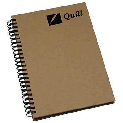 Image for QUILL SPIRAL BOUND HARDCOVER NOTEBOOK A5 160 PAGE NATURAL from That Office Place PICTON