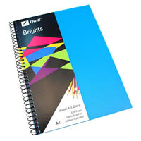 quill visual art diary 110gsm 120 page a4 pp marine blue