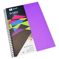 quill visual art diary 110gsm 120 page a4 pp dark purple