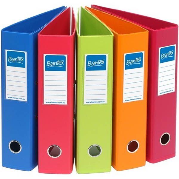 Image for BANTEX LEVER ARCH FILE FRUITS PVC A4 ASSORTED PACK 10 from Clipboard Stationers & Art Supplies