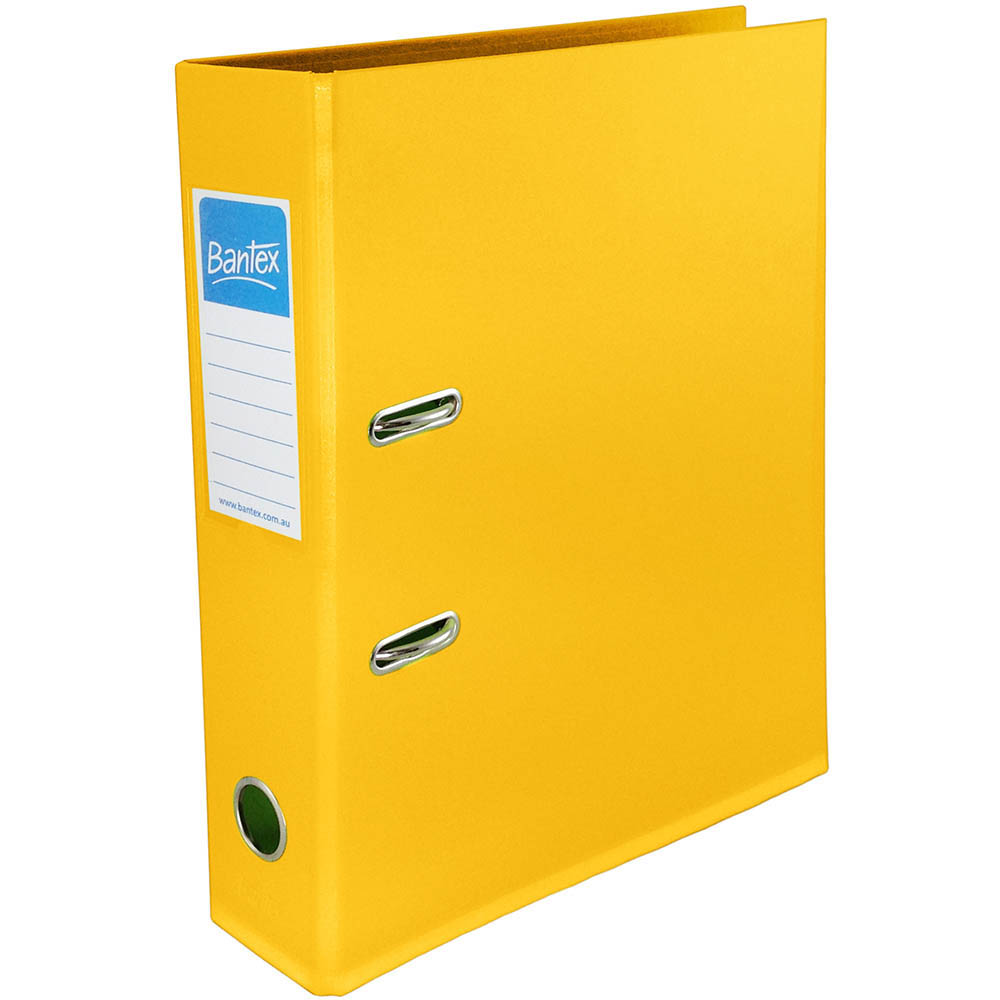 Image for BANTEX LEVER ARCH FILE PP 75MM A4 YELLOW from Memo Office and Art