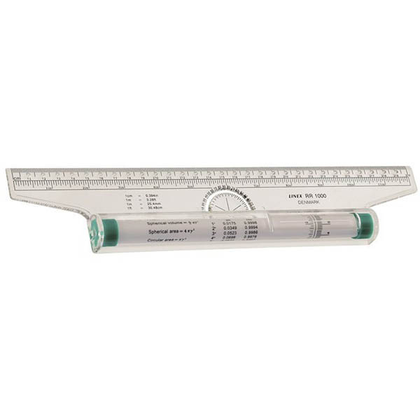 Image for LINEX RR1000 ROLLING RULER 300MM CLEAR from Mitronics Corporation