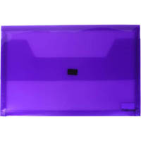 foldermate document wallet pop gear pp hook and loop closure foolscap purple