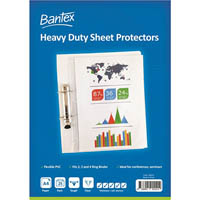 bantex heavy duty sheet protectors 125 micron a4 clear pack 25