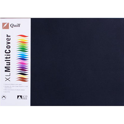 Image for QUILL COVER PAPER 125GSM A3 BLACK PACK 500 from Office Heaven