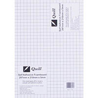 quill foam board self adhesive 5mm a4 white