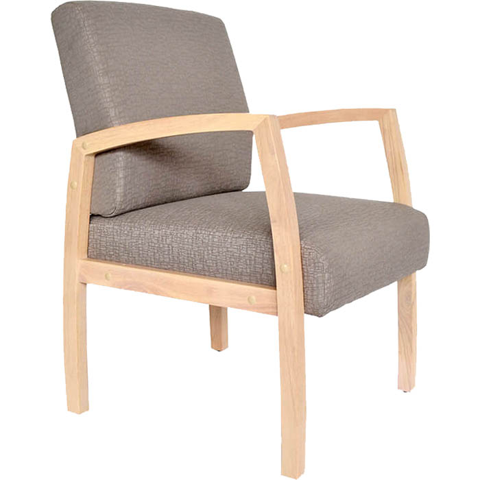 Image for BELLA GUEST CHAIR MEDIUM BACK TIMBER FRAME GRAVEL FABRIC from Memo Office and Art
