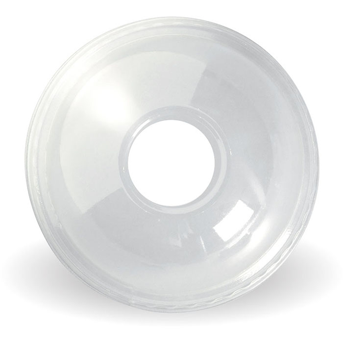 Image for BIOPAK BIOCUP PLA DOME HOLE CUP LID 22ML CLEAR PACK 100 from Office Heaven